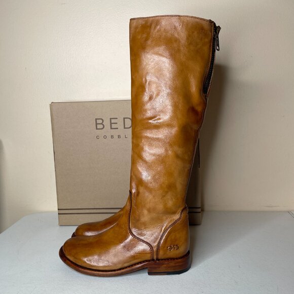 BED STU Tess Windsor Tan Leather Riding Boots BedStu Size 7 - Picture 5 of 16